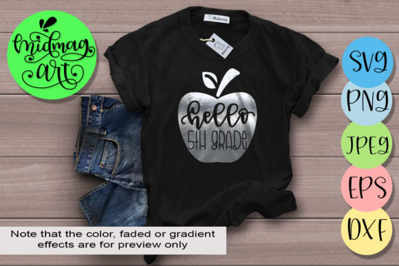 Hello 5th Grade Back to School Design Assets